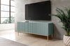 Set de mobila living din pal, MDF si metal, 4 piese, Nicole Slim Verde Mint / Auriu (7)