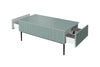 Set de mobila living din pal, MDF si metal, 5 piese, Nicole Verde Mint / Negru (5)