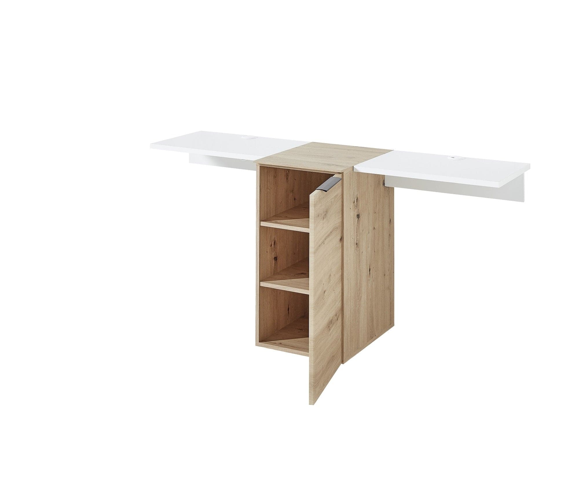 Innostyle Set de mobila living din pal si MDF, 5 piese Madeline Stejar / Alb