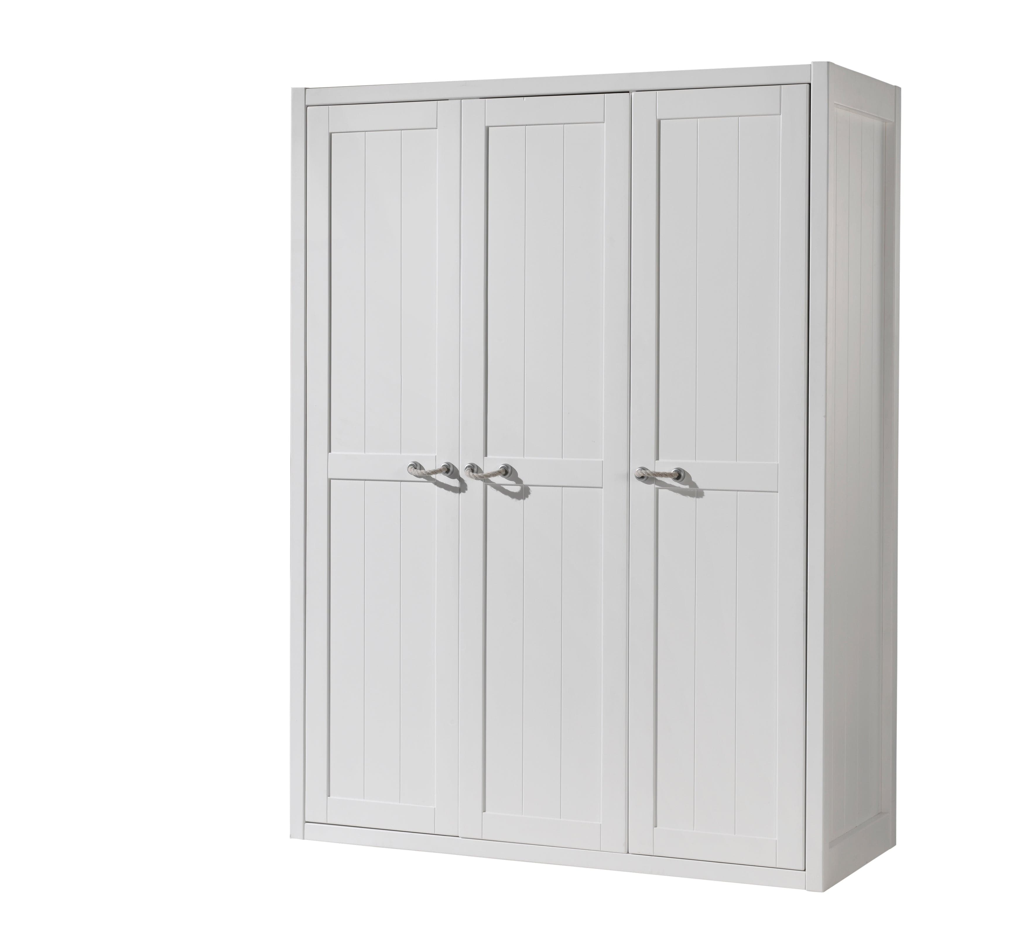 Set Mobila dormitor din lemn de pin si MDF, pentru copii 3 piese Lewis Alb, 200 x 90 cm (3)