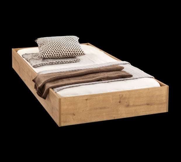 Set Mobila dormitor din pal, pentru tineret 6 piese Mocha Nature (2)