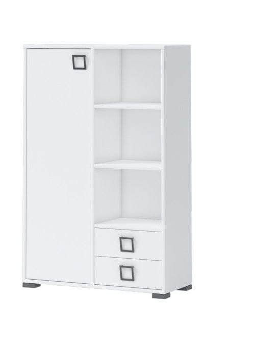 Set Mobilier Birou din pal, pentru copii, 6 piese, Kiki Alb (1)