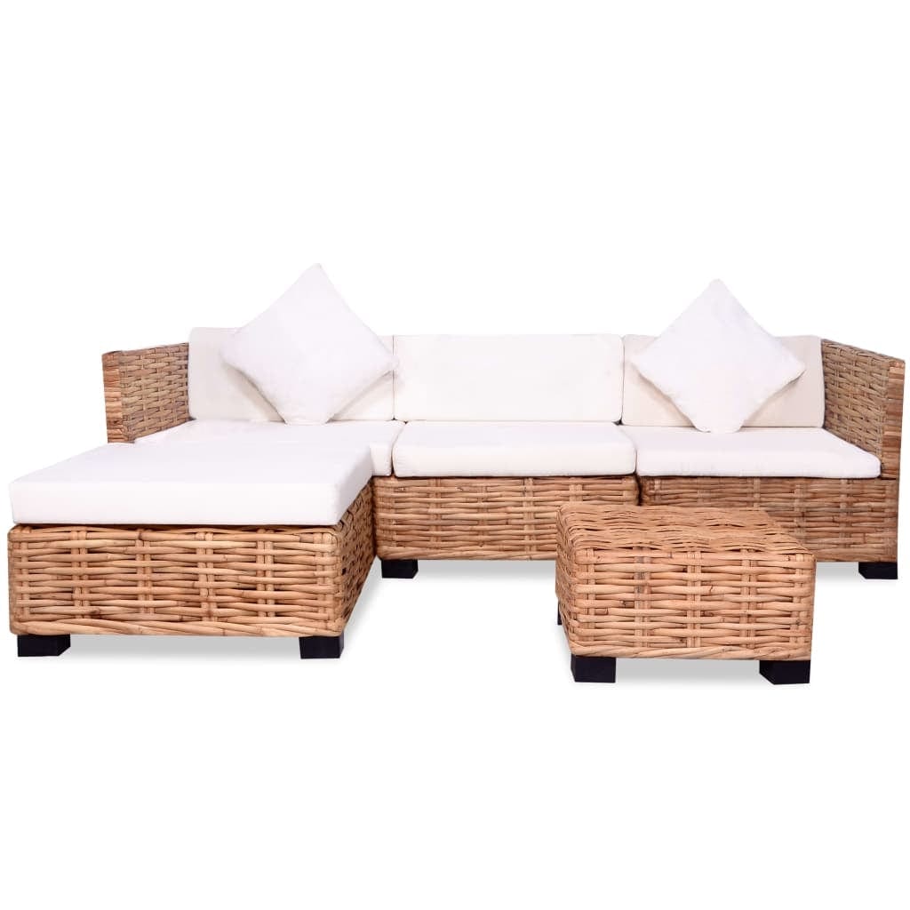 Set mobilier modular pentru gradina / terasa, Kirk Natural / Alb (1)