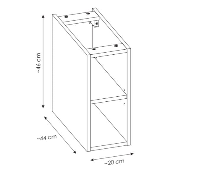 Set Mobilier pentru baie, din pal, 9 piese, 180 cm, Santa Fe Stejar (8)