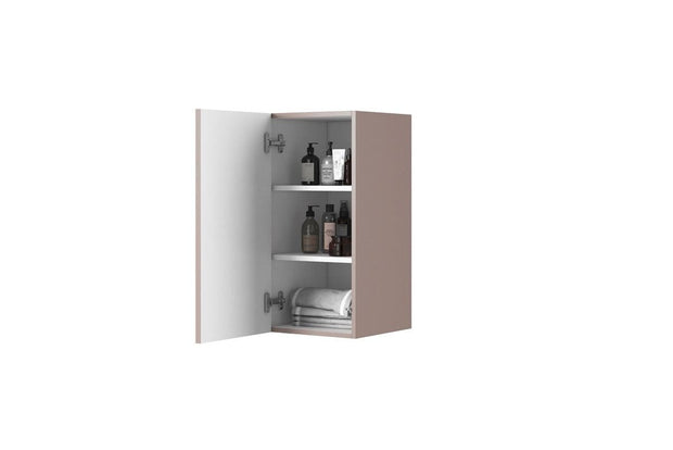 Set Mobilier pentru baie, din pal si MDF, 6 piese, 60 cm, Nicole Roz Antic / Auriu (6)