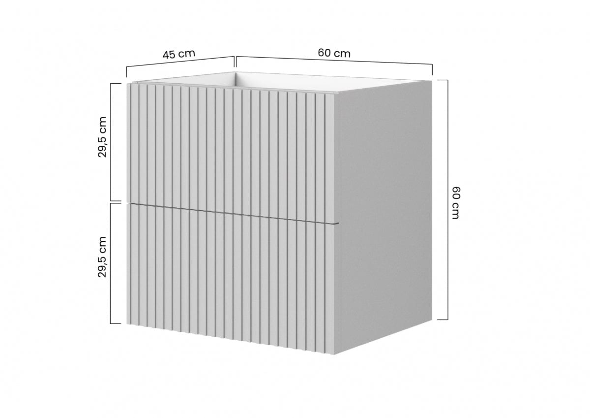 Set Mobilier pentru baie, din pal si MDF, 6 piese, 60 cm, Nicole Verde Mint / Auriu (4)