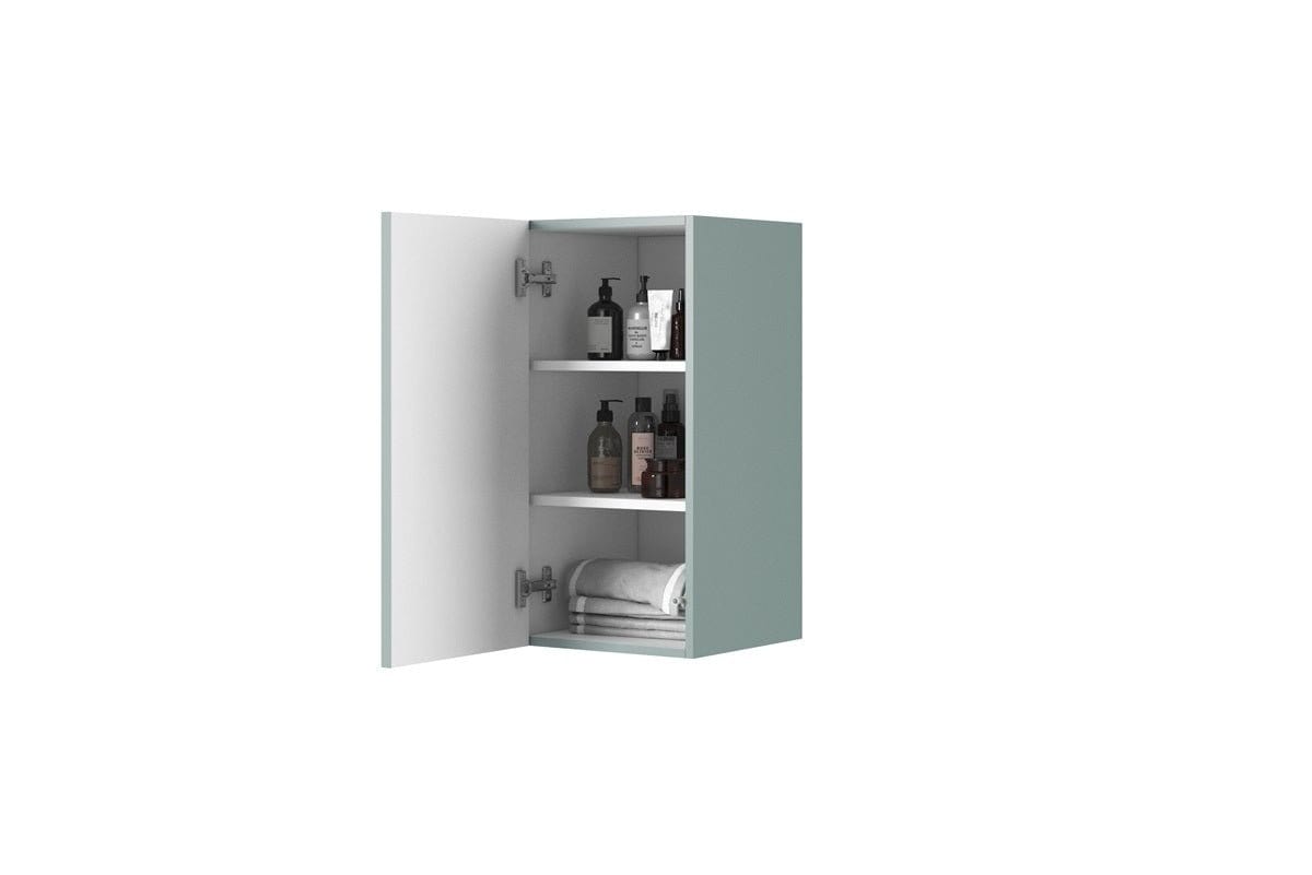 Set Mobilier pentru baie, din pal si MDF, 6 piese, 60 cm, Nicole Verde Mint / Auriu (10)