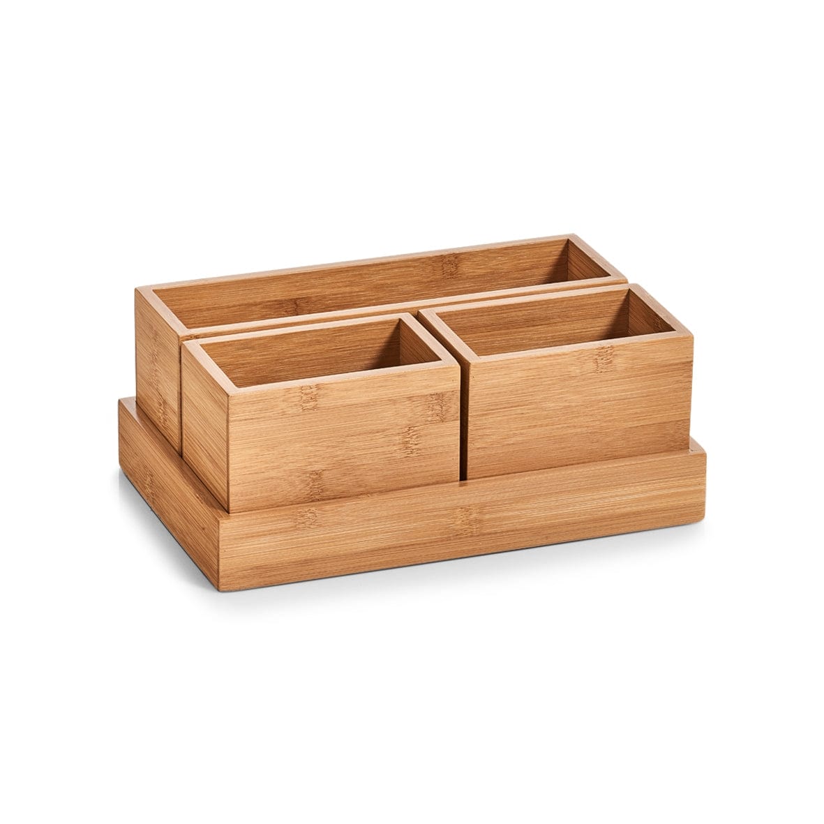 Set Organizator pentru accesorii de birou, Bamboo, 4 piese, l28xA17,7xH11 cm (1)