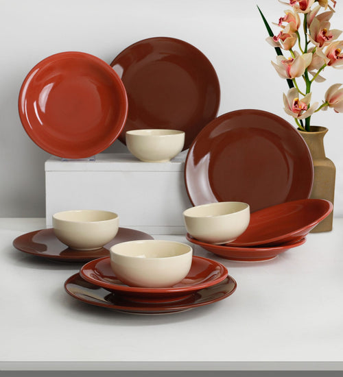 Set vesela din ceramica, Tyo Multicolor, 12 piese