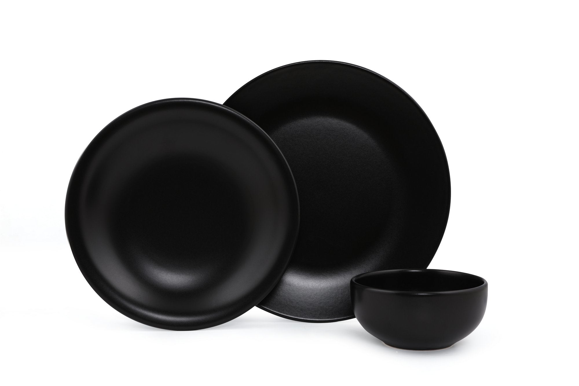 Set vesela din ceramica, Tyo Negru, 12 piese (1)