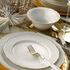 Asir Set vesela din portelan, Bainy Dinner Alb / Auriu, 24 piese