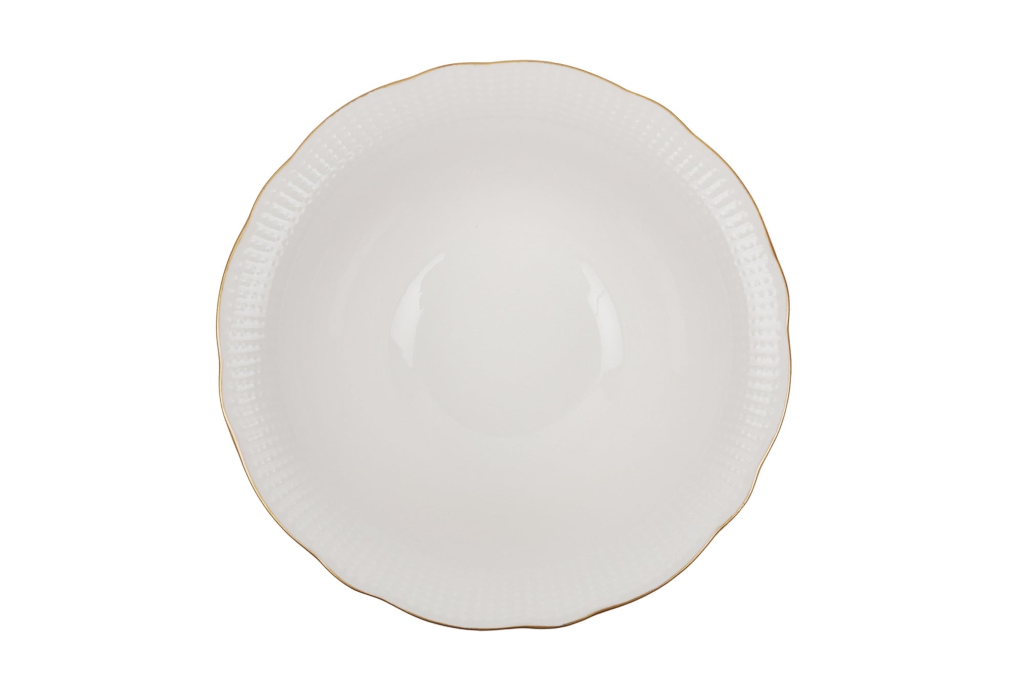 Asir Set vesela din portelan, Bainy Dinner Alb / Auriu, 24 piese