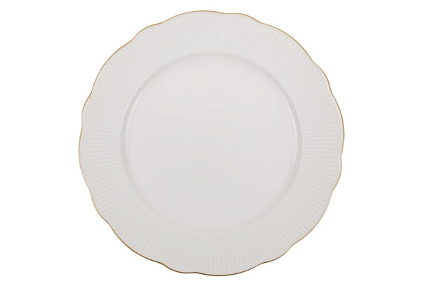 Set vesela din portelan, Bainy Dinner Alb / Auriu, 24 piese (13)