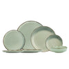 Set vesela din portelan, Mood Round Verde, 24 piese