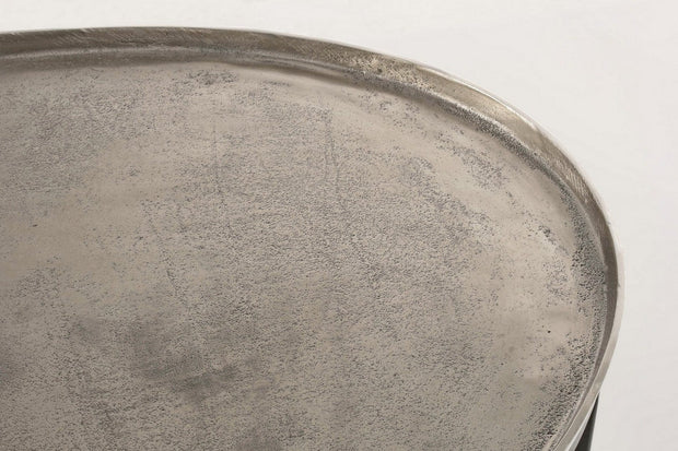 Set 2 mese de cafea din metal Amira Antique Oval Argintiu / Auriu, L97xl59xH41 / L85xl49xH36 cm (3)