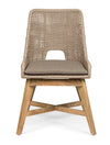 Set 2 scaune de terasa din metal si lemn de tec, Hesperia Grej / Natural, l50xA68xH86 cm (7)