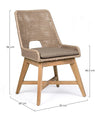 Set 2 scaune de terasa din metal si lemn de tec, Hesperia Grej / Natural, l50xA68xH86 cm (13)