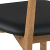 Set 2 scaune din lemn tapitate cu piele ecologica Taxi Negru / Stejar, l45xA49xH84 cm (5)