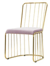 Set 2 scaune din metal, tapitate cu stofa Celeste Rose / Auriu, l47xA56xH82 cm (2)