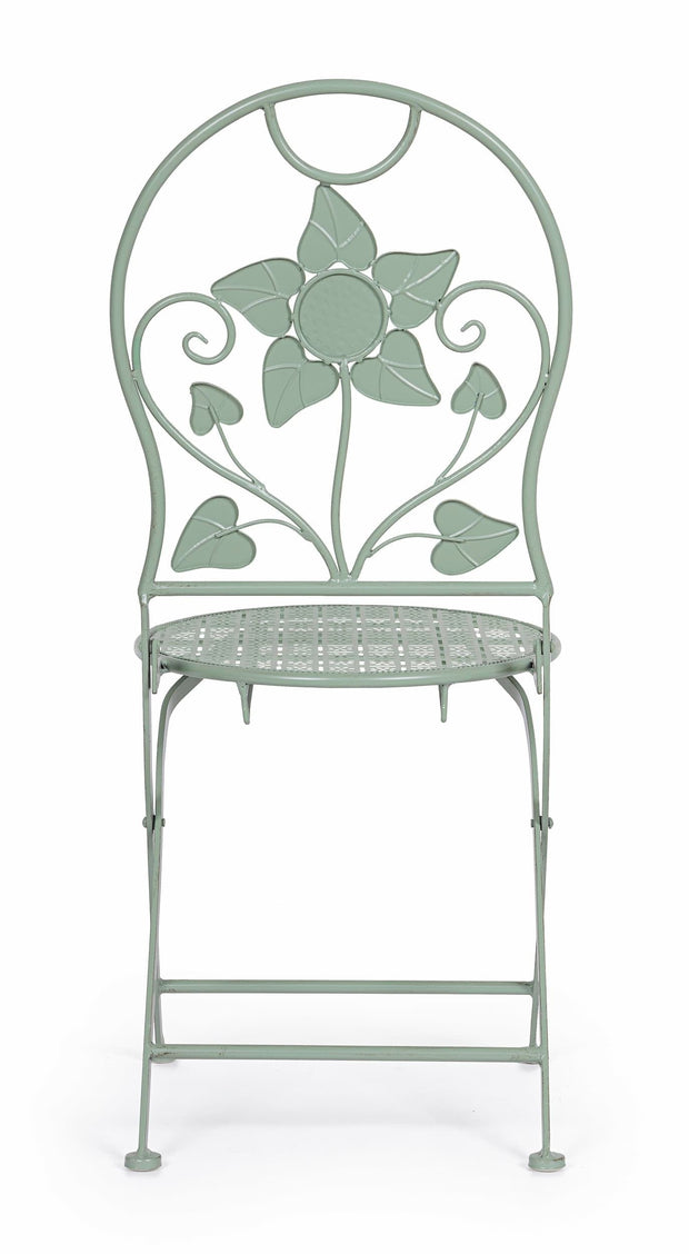 Set 2 scaune pliabile de gradina / terasa din metal, Harriet Verde Mint, l40xA40xH94 cm (4)