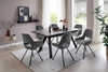 Set 2 scaune rotative tapitate cu stofa si picioare metalice, Bayoe Gri / Negru, l54xA60xH90 cm (7)