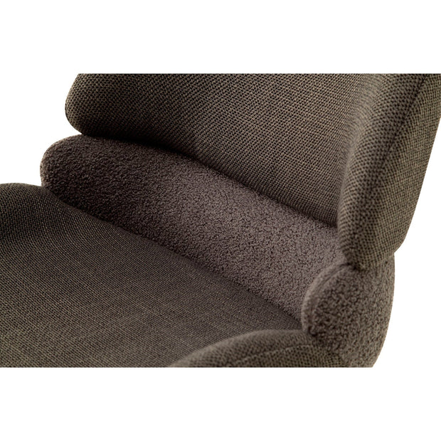 Set 2 scaune rotative tapitate cu stofa si picioare din lemn, Henderson Cappuccino / Stejar, l52xA65xH85 cm (7)