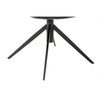 Set 2 scaune rotative tapitate cu stofa si picioare metalice, Denia Cappuccino / Negru, l60xA64x87 cm (4)