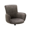 Set 2 scaune rotative tapitate cu stofa si picioare metalice, Denia Cappuccino / Negru, l60xA64x87 cm (2)