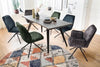 Set 2 scaune rotative tapitate cu stofa si picioare metalice, Ottawa Verde Olive / Negru, l54xA64x89 cm (5)