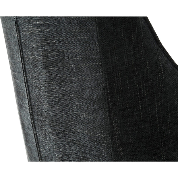 Set 2 scaune rotative tapitate cu stofa si picioare metalice, Sassello Antracit / Negru, l60xA61xH87 cm (10)