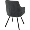 Set 2 scaune rotative tapitate cu stofa si picioare metalice, Sassello Antracit / Negru, l60xA61xH87 cm (5)