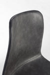Set 2 scaune tapitate cu piele ecologica si picioare metalice Kyra Gri Inchis / Negru, l44xA50xH80 cm (6)