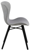 Set 2 scaune tapitate cu stofa si picioare din lemn Batilda A-1 Gri deschis / Negru, l47xA53xH82,5 cm (3)