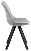Set 2 scaune tapitate cu stofa si picioare din lemn Dima Gri Deschis / Negru, l48,5xA55xH85 cm (4)