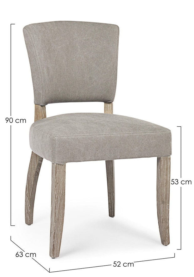 Set 2 scaune tapitate cu stofa si picioare din lemn Maratriz Gri / Natural, l52xA63xH90 cm (8)