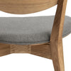 Set 2 scaune tapitate cu stofa si picioare din lemn Minsk Gri deschis / Stejar, l46,5xA53xH80,5 cm (5)