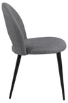Set 2 scaune tapitate cu stofa si picioare metalice Ayla Gri deschis / Negru, l57xA46,5xH81,8 cm (5)