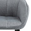 Set 2 scaune tapitate cu stofa si picioare metalice Brenda Gri deschis / Negru, l59xA54,5xH84,5 cm (4)
