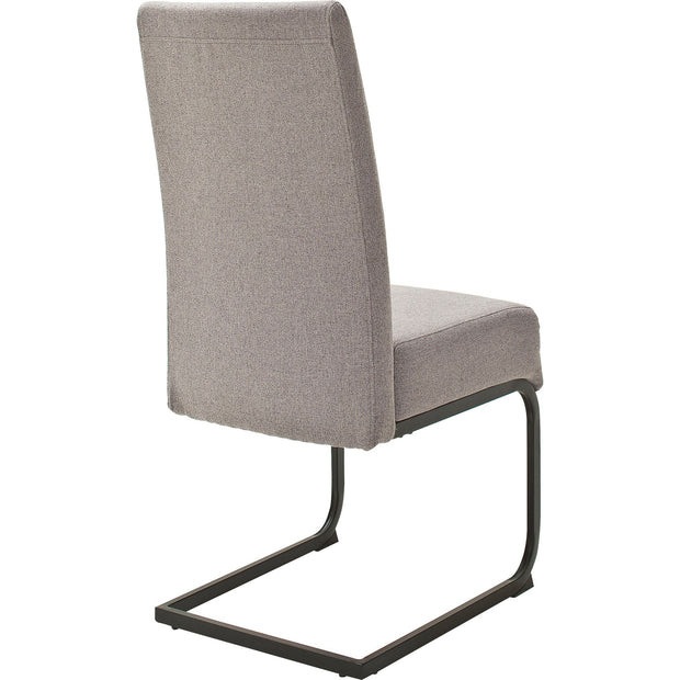 Set 2 scaune tapitate cu stofa si picioare metalice, Esteli Gri / Negru, l45xA64xH101 cm (5)