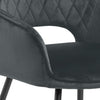 Set 2 scaune tapitate cu stofa si picioare metalice Felina Velvet Gri inchis / Negru, l56xA58xH81 cm (6)