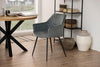 Set 2 scaune tapitate cu stofa si picioare metalice Felina Velvet Gri inchis / Negru, l56xA58xH81 cm (1)