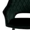 Set 2 scaune tapitate cu stofa si picioare metalice Felina Velvet Verde inchis / Negru, l56xA58xH81 cm (7)