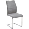 Set 2 scaune tapitate cu stofa si picioare metalice, Ferrera Gri / Crom, l45xA57xH99 cm (5)