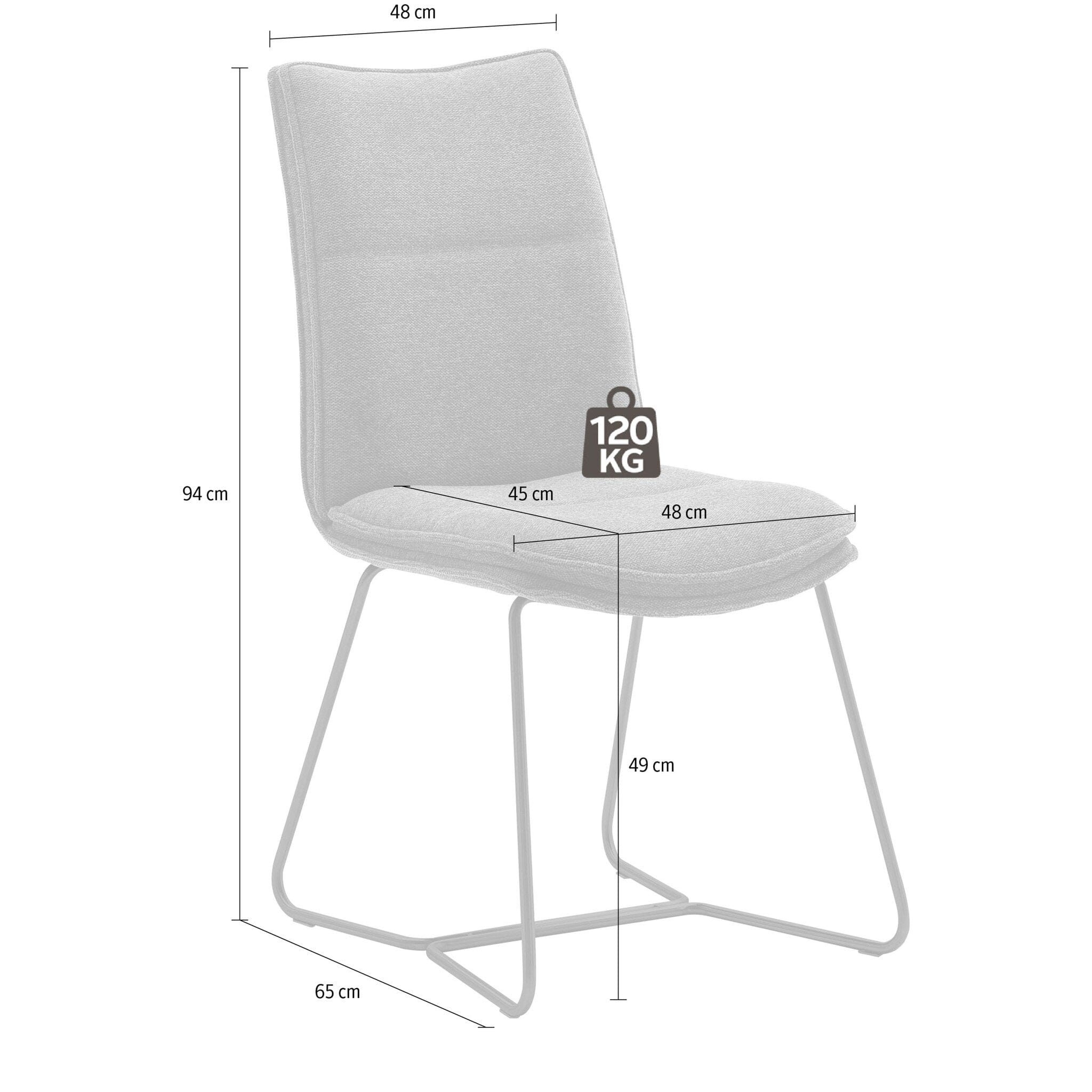 Set 2 scaune tapitate cu stofa si picioare metalice, Hampton II Verde Olive / Crom, l48xA65xH94 cm (8)