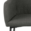 Set 2 scaune tapitate cu stofa si picioare metalice, June Gri / Negru, l57xA55,5xH83 cm (5)