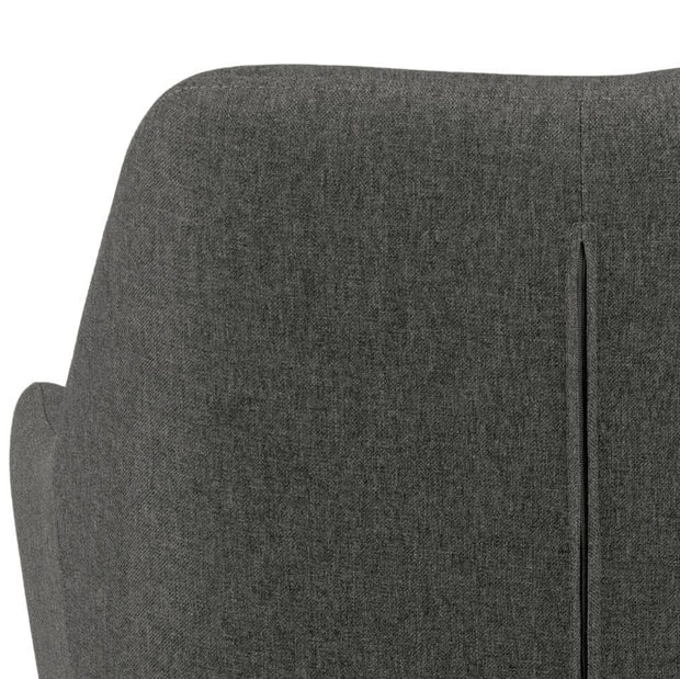 Set 2 scaune tapitate cu stofa si picioare metalice, June Gri / Negru, l57xA55,5xH83 cm (7)