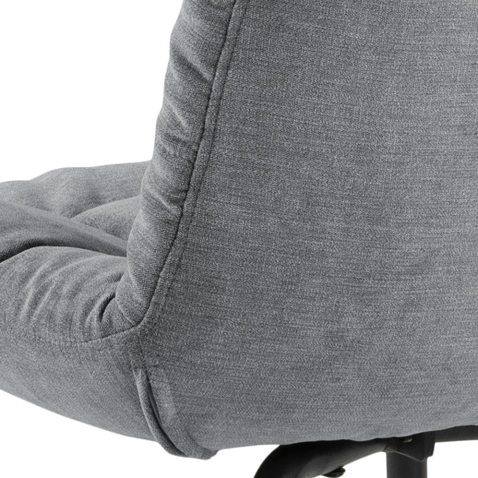 Set 2 scaune tapitate cu stofa si picioare metalice, Katja Gri / Negru, l49xA54,5xH84 cm (3)
