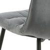 Set 2 scaune tapitate cu stofa si picioare metalice Lilian Velvet Gri / Negru, l47xA57xH92 cm (9)