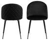 Set 2 scaune tapitate cu stofa si picioare metalice Louise Velvet Negru, l49,5xA54xH80,5 cm (3)