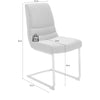 Set 2 scaune tapitate cu stofa si picioare metalice, Montera Swing Gri / Crom, l45xA63xH90 cm (5)